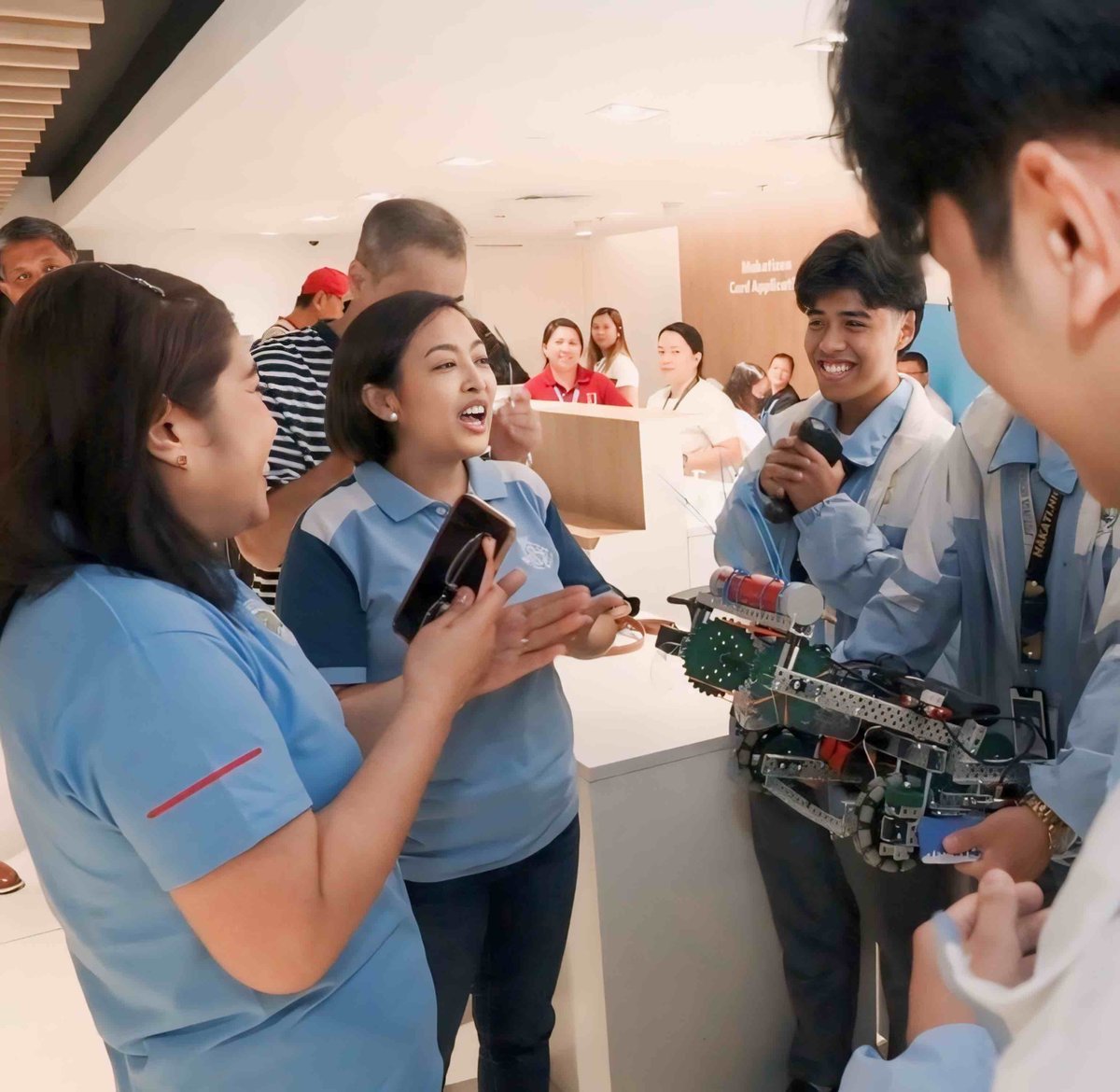 Makati Mayor Abby Binay encourages Makati High School students who participated in the recent 2024 VEX Robotics World Championship in Dallas, Texas.